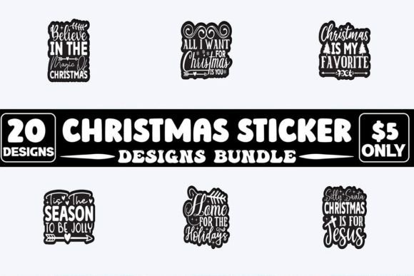 Download Christmas Sticker Designs Bundle - Sticker designs Collection