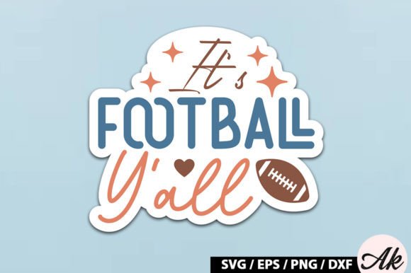Download It's Football Y'all Retro Stickers - Retro stickers Collection