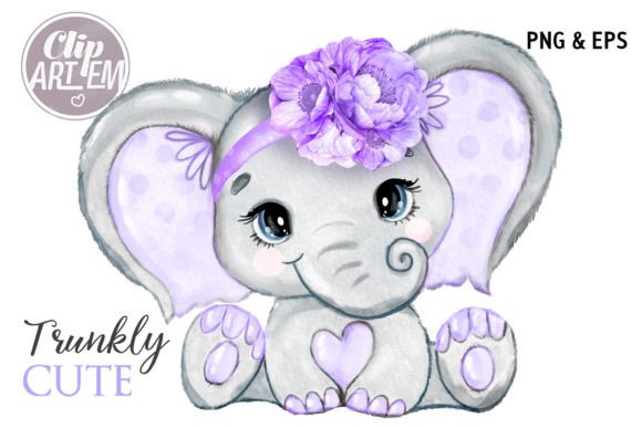 Download Purple Girl Elephant Flowers PNG Vector - Flower Collection