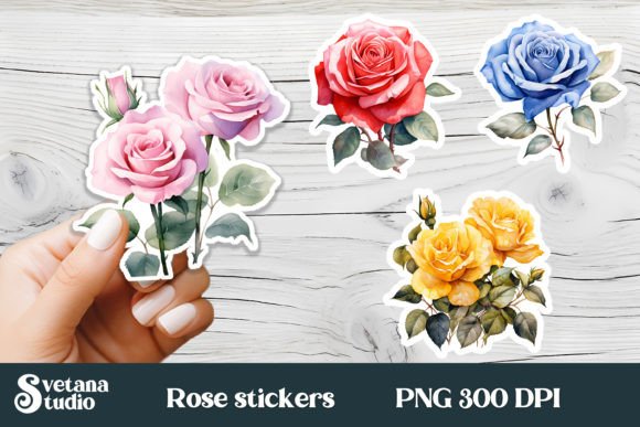 Download Rose Flower Stickers Design - Flower Collection