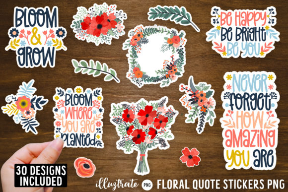 Download Floral Quote Stickers PNG | Flowers PNG - Flower Collection