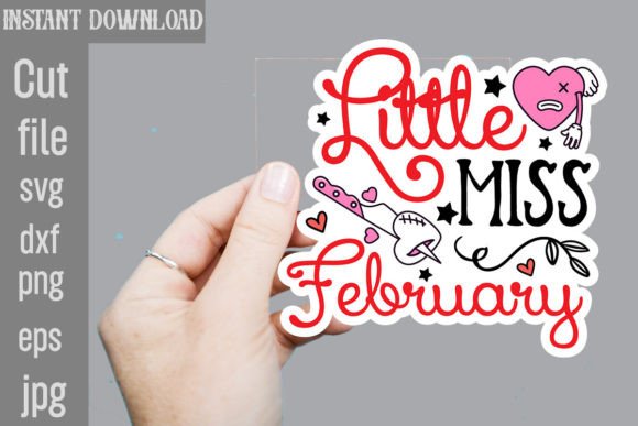 Download Little Miss February SVG Sticker Designs - Sticker designs Collection